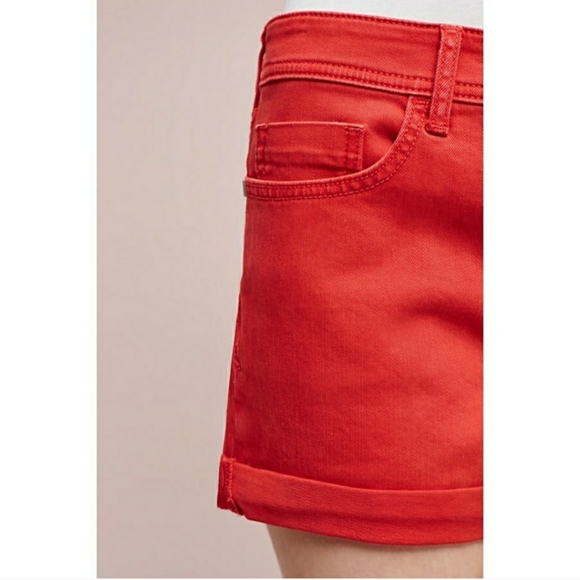 Anthropologie Pilcro Red Hyphen Denim Shorts - Picture 4 of 11